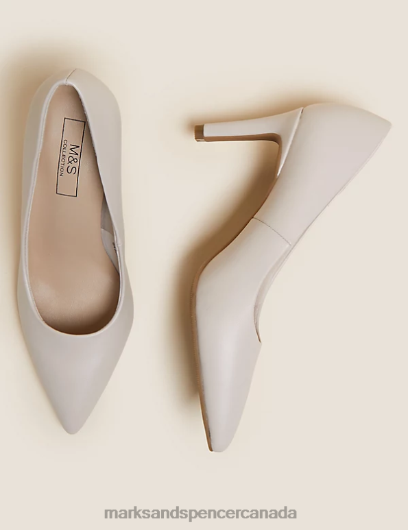 Women Soft Opaline Footwear Marks & Spencer Stiletto Heel Pointed Court Shoes 20VTD698 - Marks and Spencer outlet