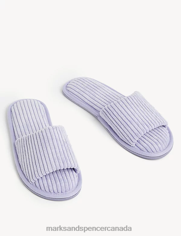 Women Lilac Footwear Marks & Spencer Open Toe Mule Slippers 20VTD1094 - Marks and Spencer Canada locations