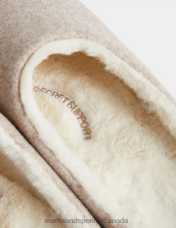 Women Natural Mix Footwear Marks & Spencer Mule Slippers with Secret Support 20VTD1954 - Marks and Spencer outlet