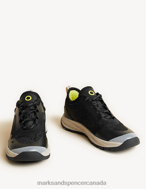 Marks and Spencer near me - Women Black Mix Footwear Marks & Spencer Lace Up Side Detail Trainers 20VTD2679