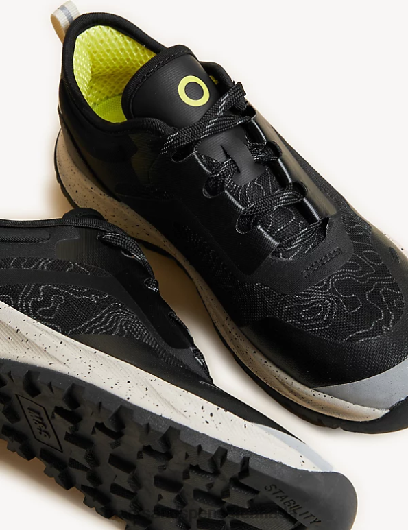 Marks and Spencer near me - Women Black Mix Footwear Marks & Spencer Lace Up Side Detail Trainers 20VTD2679
