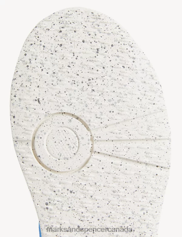 Marks and Spencer Canada - Women Blue Footwear Marks & Spencer Knitted Lace Up Trainers 20VTD1763