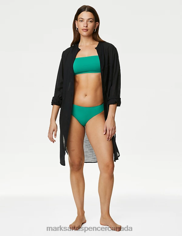 Women Bright Green Swimwear & Beachwear Marks & Spencer High Leg Bikini Bottoms 20VTD3255 - Marks and Spencer online