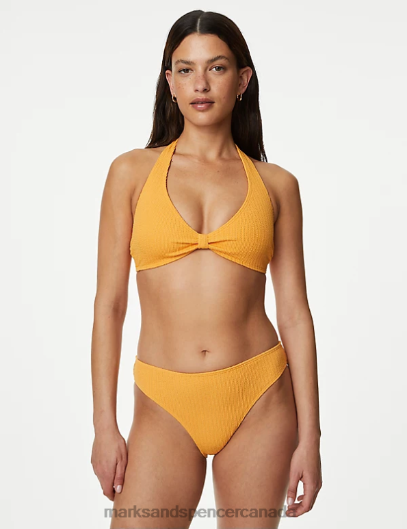Marks and Spencer near me - Women Clementine Swimwear & Beachwear Marks & Spencer Textured High Leg Bikini Bottoms 20VTD2359
