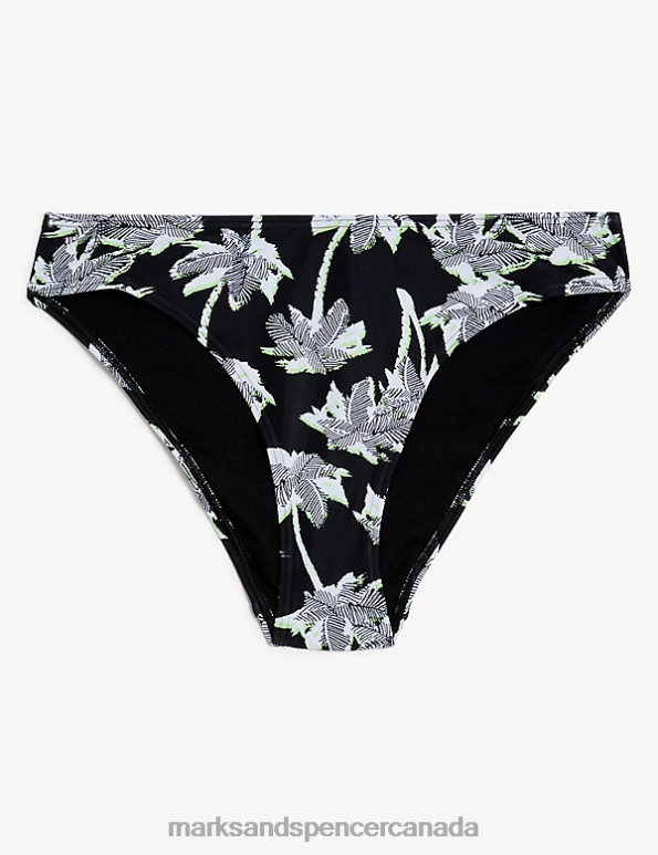 Marks and Spencer sale - Women Lime Mix Swimwear & Beachwear Marks & Spencer Printed High Leg Bikini Bottoms 20VTD2926