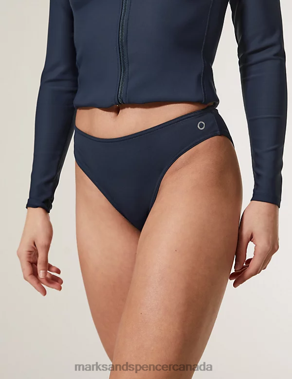 Women Navy Swimwear & Beachwear Marks & Spencer High Leg Bikini Bottoms 20VTD2183 - Marks and Spencer outlet