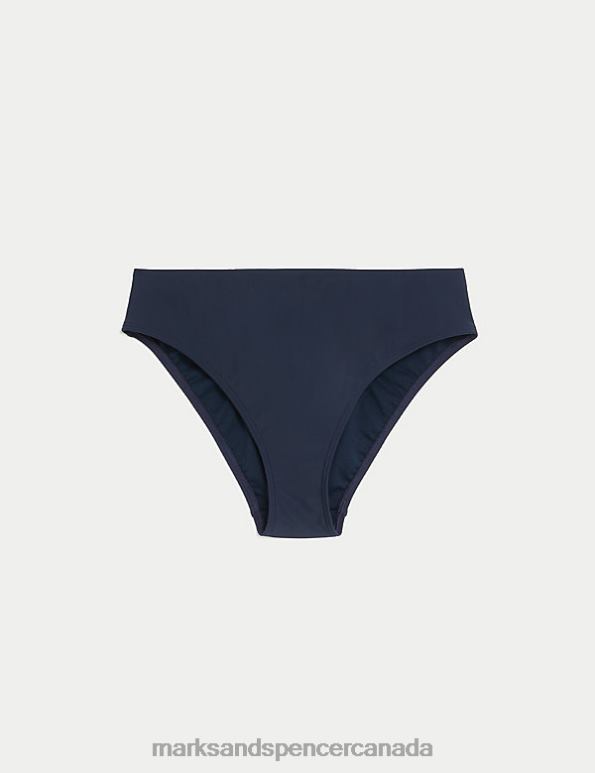 Women Navy Swimwear & Beachwear Marks & Spencer High Waisted High Leg Bikini Bottoms 20VTD2863 - Marks and Spencer outlet