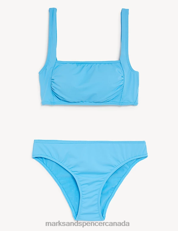 Marks and Spencer Canada - Women Turquoise Swimwear & Beachwear Marks & Spencer Square Neck Bikini Set 20VTD1496
