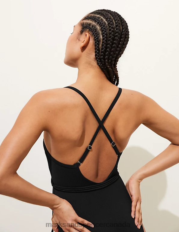 Women Black Swimwear & Beachwear Marks & Spencer Ribbed Padded Square Neck Swimsuit 20VTD2045 - Marks and Spencer online