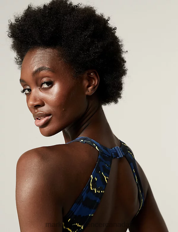 Marks and Spencer near me - Women Blue Mix Swimwear & Beachwear Marks & Spencer Printed Halterneck Swimsuit 20VTD1899