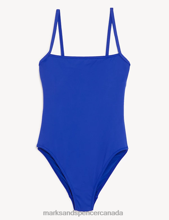 Marks and Spencer near me - Women Electric Blue Swimwear & Beachwear Marks & Spencer Square Neck Swimsuit 20VTD2763