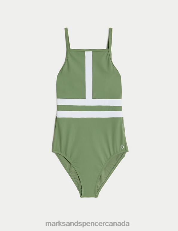 Marks and Spencer sale - Women Green Swimwear & Beachwear Marks & Spencer Printed High Neck Swimsuit 20VTD620