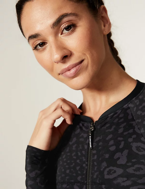 Women Grey Mix Swimwear & Beachwear Marks & Spencer Zip Up Long Sleeve Swimsuit 20VTD2184 - Marks and Spencer outlet