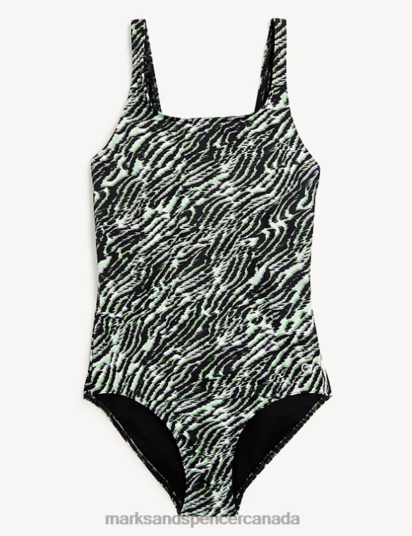 Women Mint Mix Swimwear & Beachwear Marks & Spencer Animal Print Padded Scoop Neck Swimsuit 20VTD3072 - Marks and Spencer online