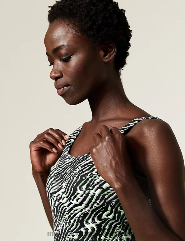 Women Mint Mix Swimwear & Beachwear Marks & Spencer Animal Print Padded Scoop Neck Swimsuit 20VTD3072 - Marks and Spencer online