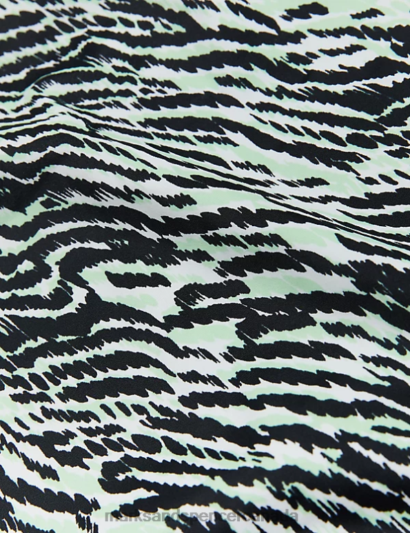 Women Mint Mix Swimwear & Beachwear Marks & Spencer Animal Print Padded Scoop Neck Swimsuit 20VTD3072 - Marks and Spencer online