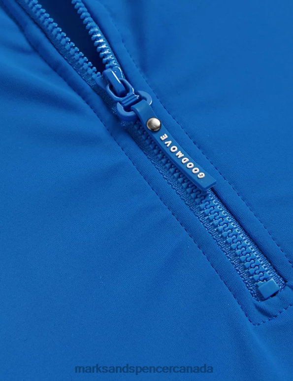 Women Blue Swimwear & Beachwear Marks & Spencer Active Zip Through Swimsuit 20VTD2959 - Marks and Spencer outlet